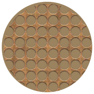 perforovaný nerez medený pigment